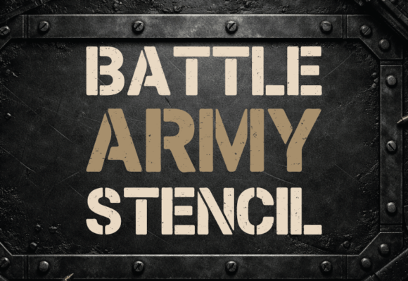 Battle Army Stencil: A Bold Typeface for Editorial Impact
