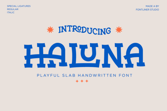 Haluna: A Playful Slab Serif Font for Editorial Design