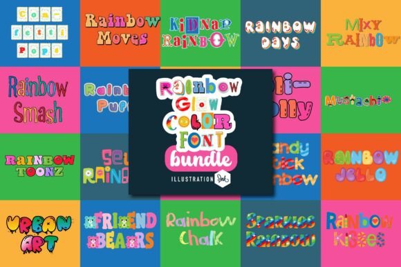 Rainbow Glow Color Font: A Creative Spark for Your Brand