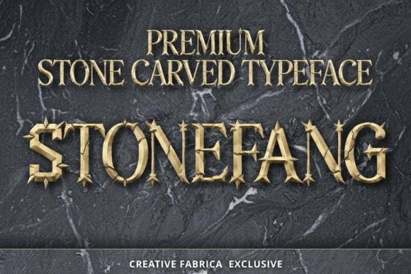 Stonefang Typeface for Crafters and Product Makers