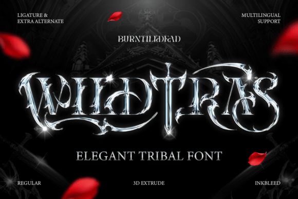 Wildtras Font: A Display Typeface for Editorial Drama